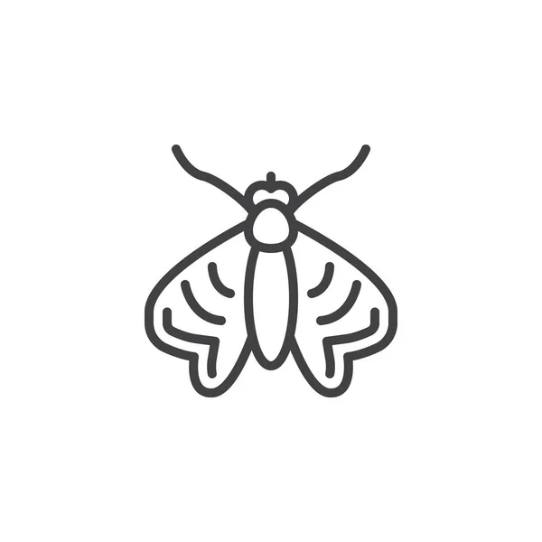 Moth parasites ligne icône — Image vectorielle