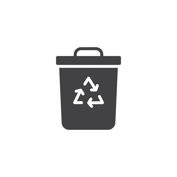 Ícone vetor lixo bin — Vetor de Stock