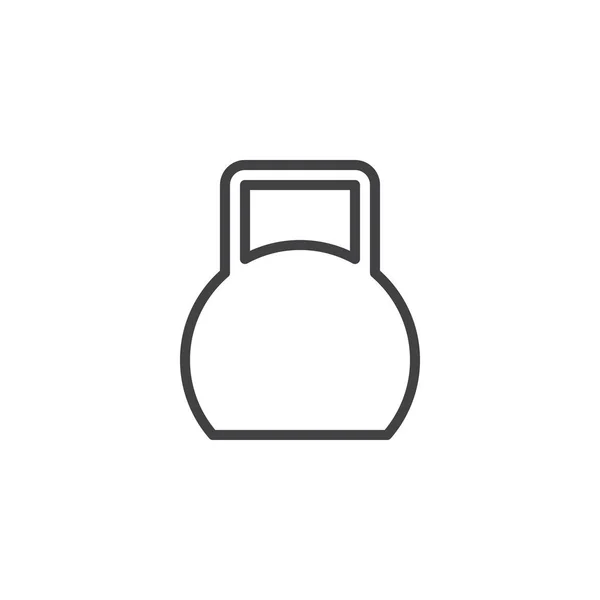 Gewicht, ketel Bell line icon — Stockvector