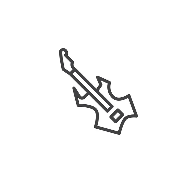 Rock guitar line icon — Stock Vector
