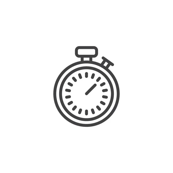 Stopwatch Line Pictogram — Stockvector