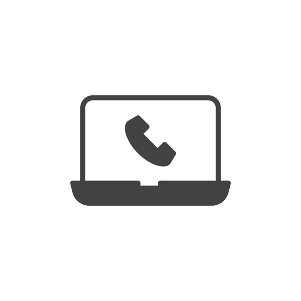 Icono de vector de llamada telefónica portátil — Vector de stock