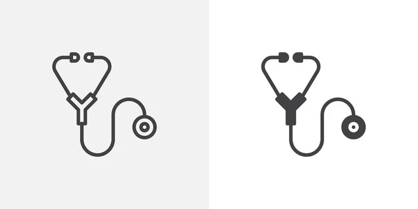 Icono del estetoscopio médico — Vector de stock