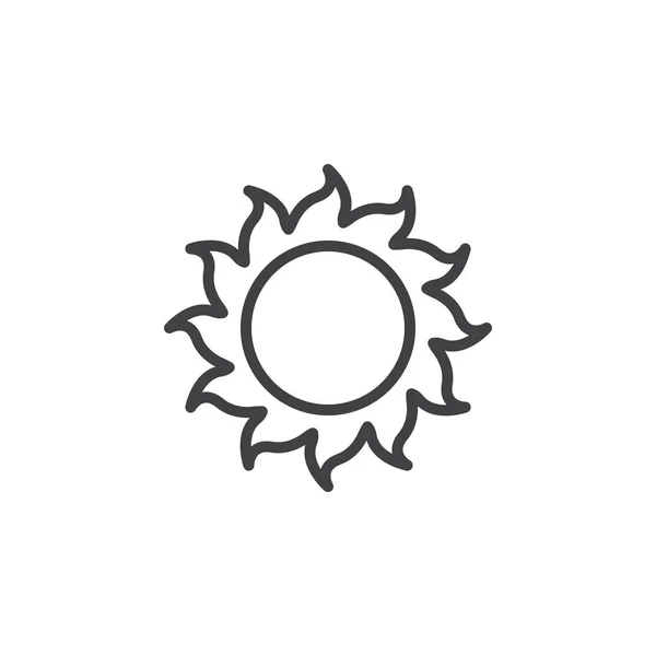 Napfényt vonal ikon — Stock Vector