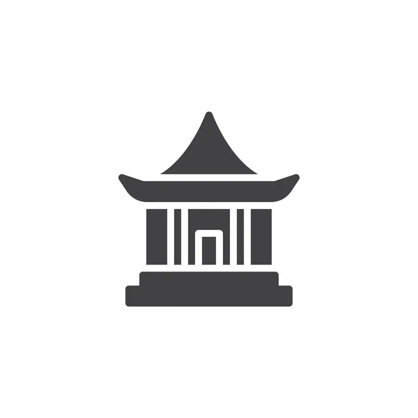 Temple icône vectorielle chinoise — Image vectorielle