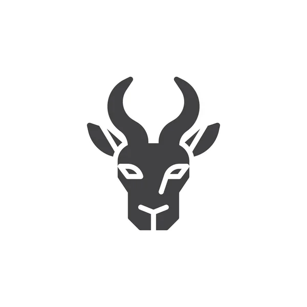 Antílope cabeza vector icono — Vector de stock