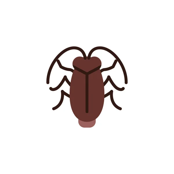 Icône plate d'insecte cafard — Image vectorielle