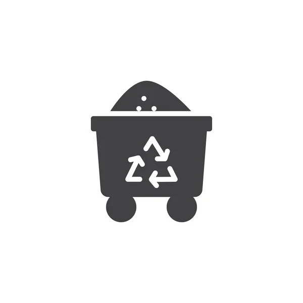 Garbage Cart vector icoon — Stockvector