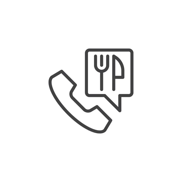 Ikona telefonní linky pro dodávky potravin — Stockový vektor