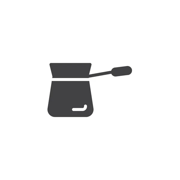 Turco café cezve icono del vector — Archivo Imágenes Vectoriales