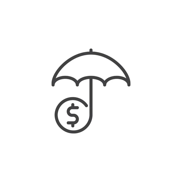 Money Protection line icon — Stock Vector