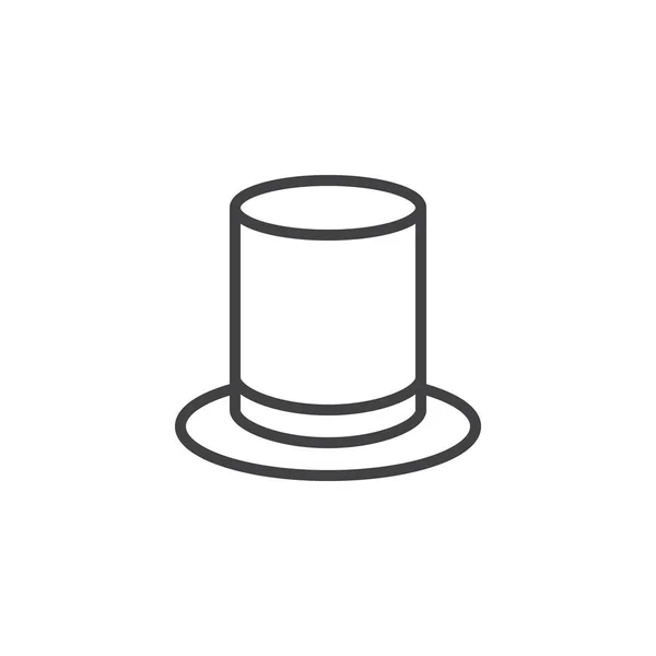 Icono de línea sombrero superior — Vector de stock