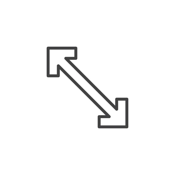Symbol der diagonalen Pfeillinie — Stockvektor