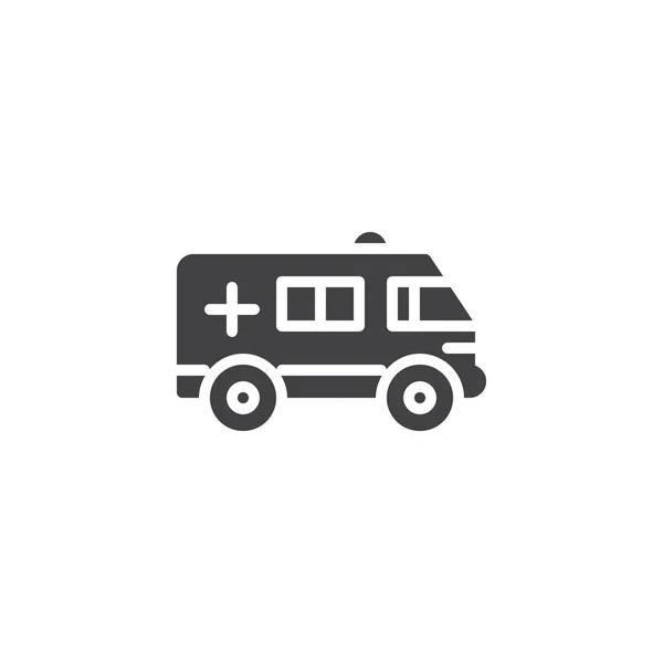Carro da ambulância com ícone médico do vetor transversal —  Vetores de Stock