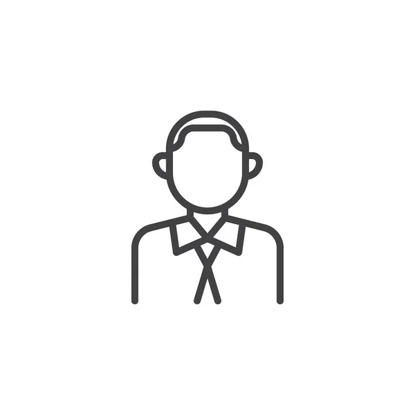 Businessman avatar line icon