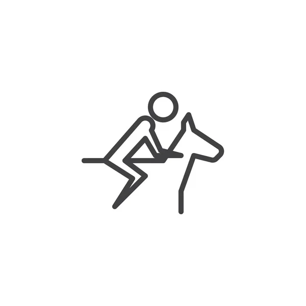 Верховая езда, значок верховой езды — стоковый вектор