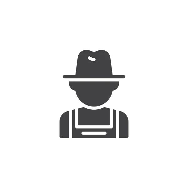 Hombre agricultor vector icono — Archivo Imágenes Vectoriales