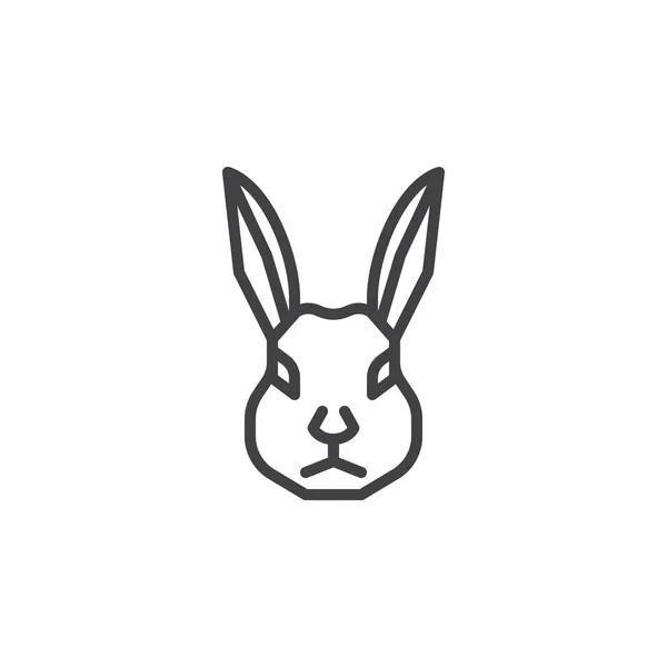 Hare head line icon — Stock Vector