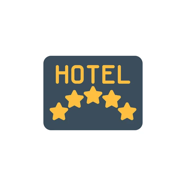 Hotel quality rating flat icon — Stock Vector