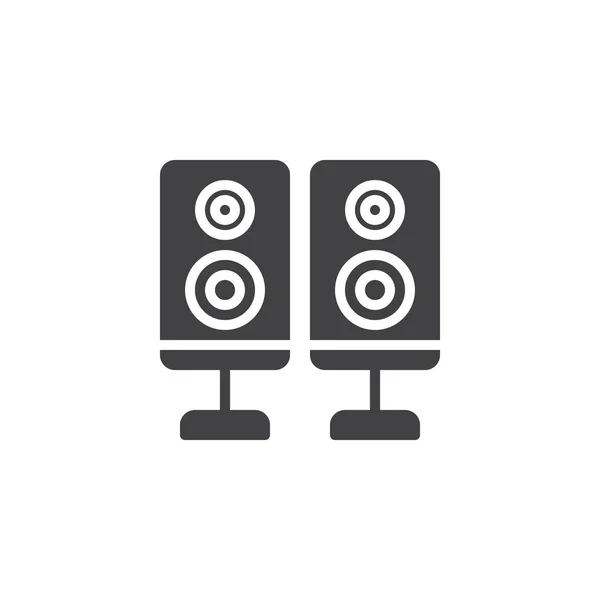 Dos altavoces de audio icono vector — Vector de stock