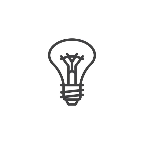 Idea lamp line icon — Stock Vector