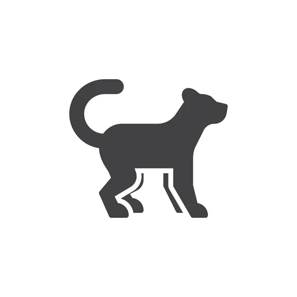 Ícone de vetor de vista lateral do gato — Vetor de Stock