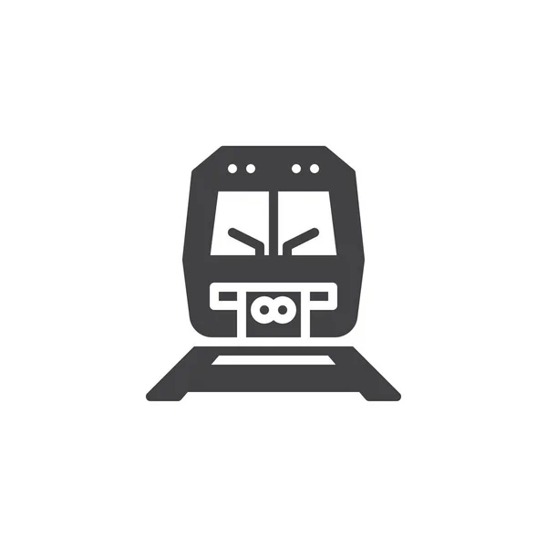 Tren en el icono del vector ferroviario — Archivo Imágenes Vectoriales