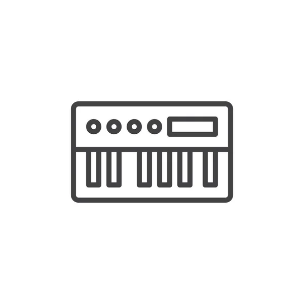 Zene szintetizátor vonal ikon — Stock Vector
