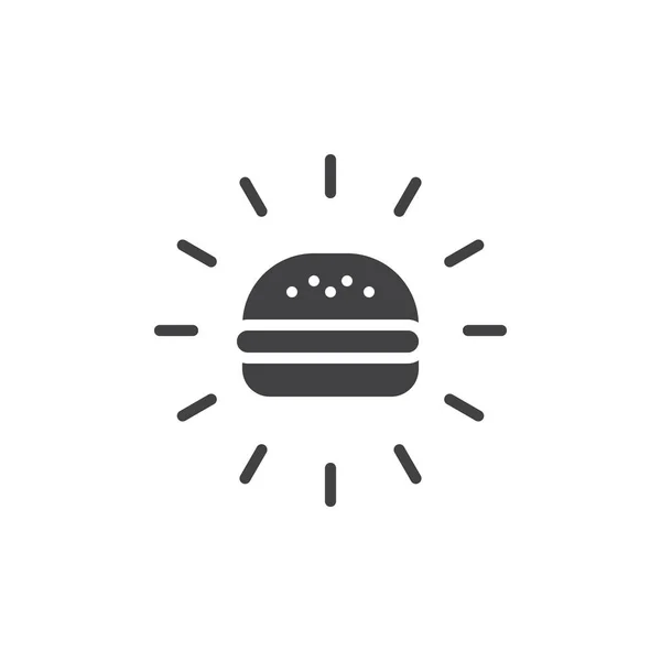 ハンバーガーのベクトルのアイコン — ストックベクタ
