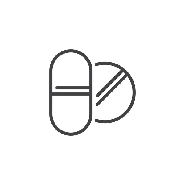 Medical drugs line icon — Stock Vector