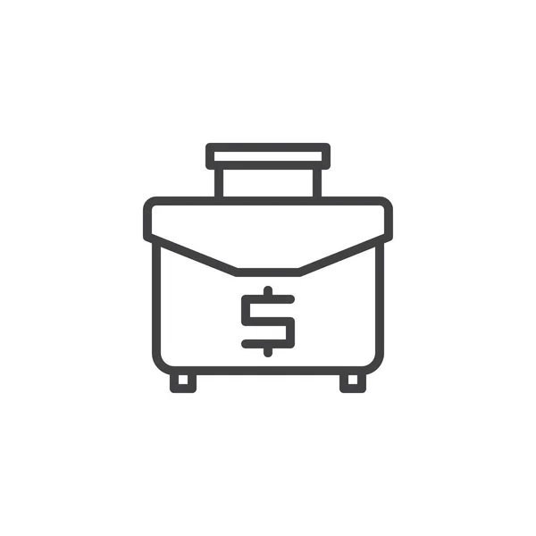 Pénz táska vonal ikon — Stock Vector