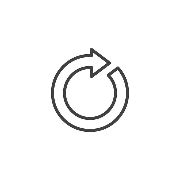 Refresh arrow line icon