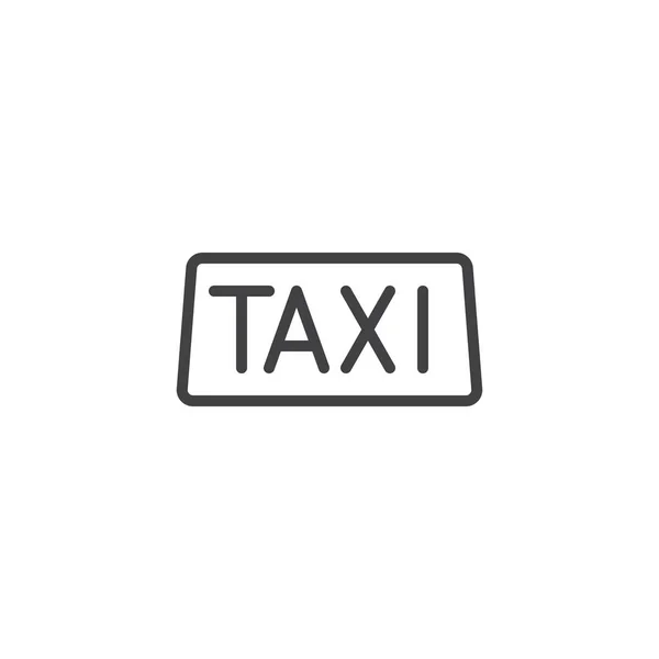 Icono de línea de servicio de taxi — Archivo Imágenes Vectoriales