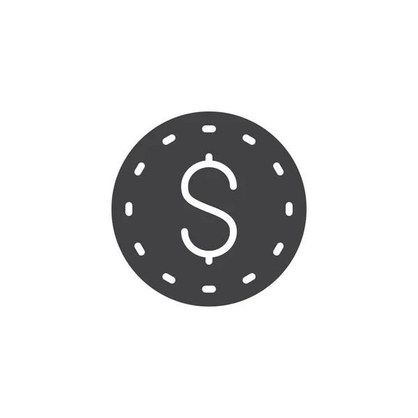 Dollar coin vector icon — Stock Vector