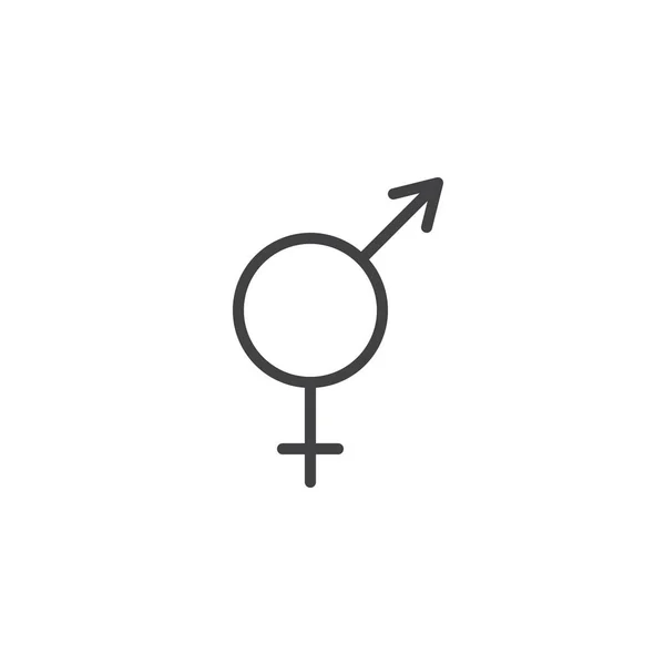 Gender-Line-Symbol — Stockvektor