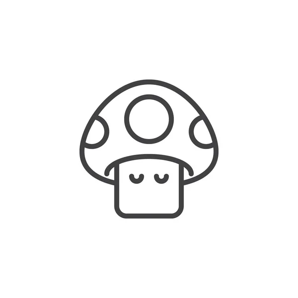 天田蘑菇线图标 — 图库矢量图片