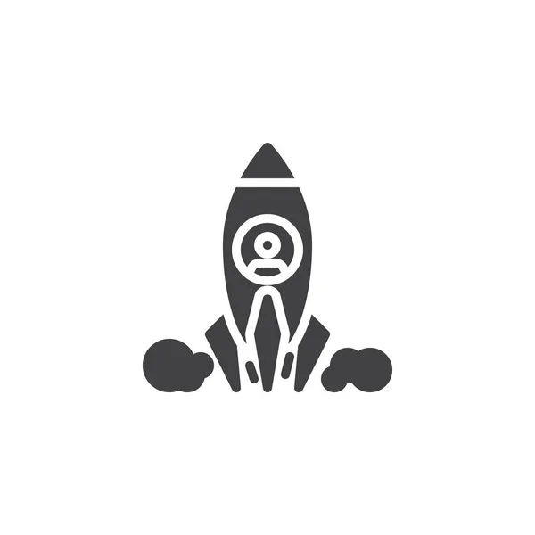 Icono de vector de cohete de inicio — Vector de stock
