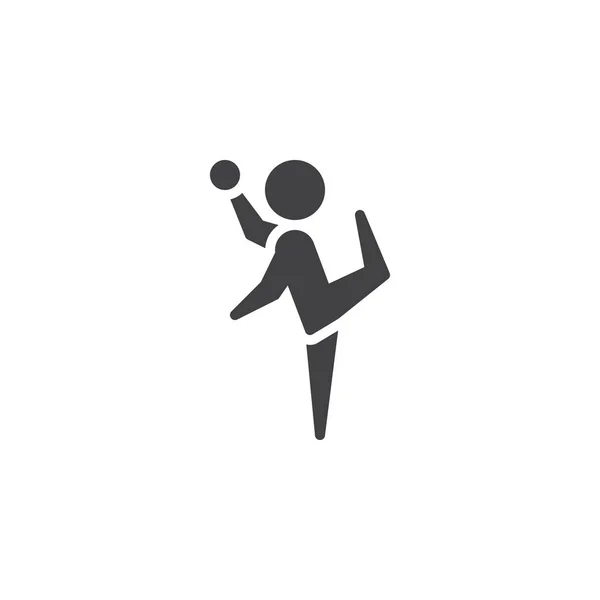 Rhythmic gymnastics vector icon — Stock Vector