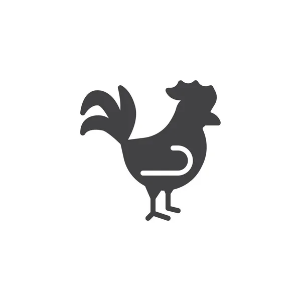 Rooster zijaanzicht vector icoon — Stockvector