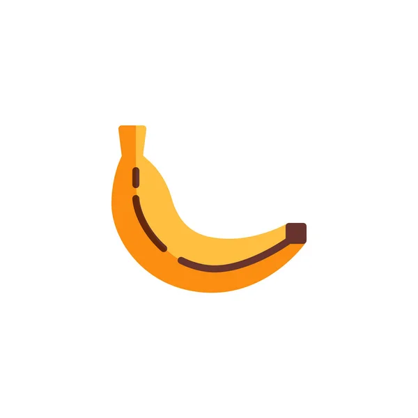 Банан, плоский икона — стоковый вектор