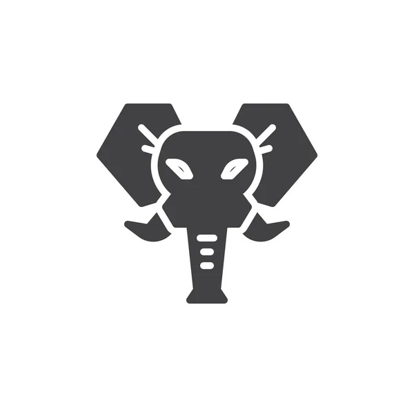 Olifant hoofd vector icoon — Stockvector