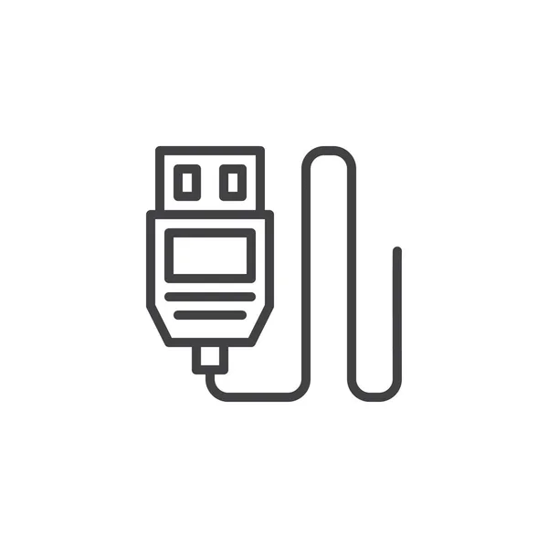 USB-Kabelleitungssymbol — Stockvektor