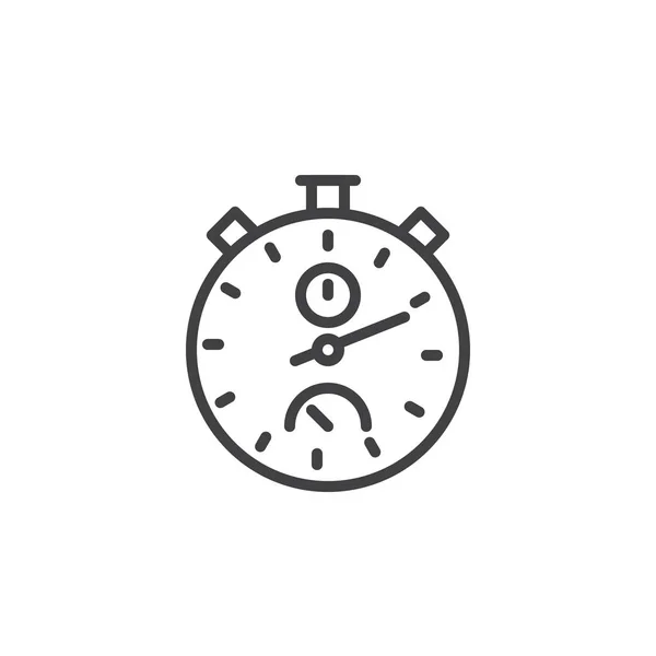 Stopwatch timer lijn icoon — Stockvector