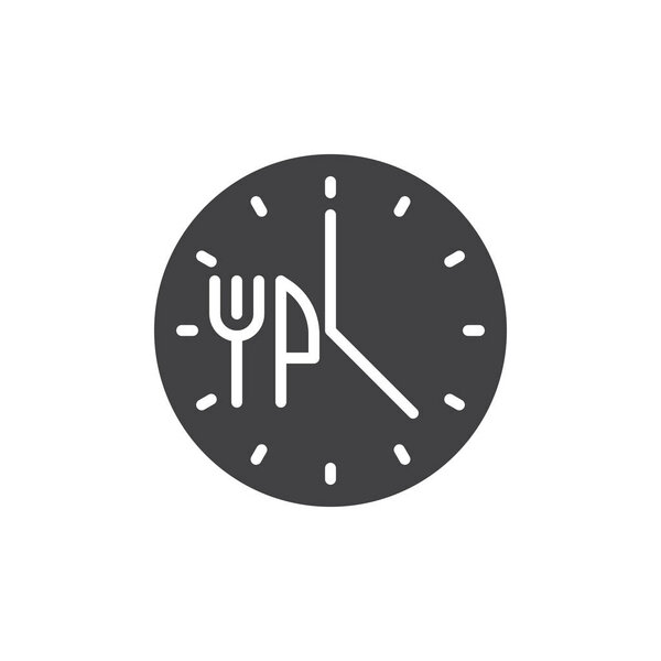 Значок вектора времени ужина
