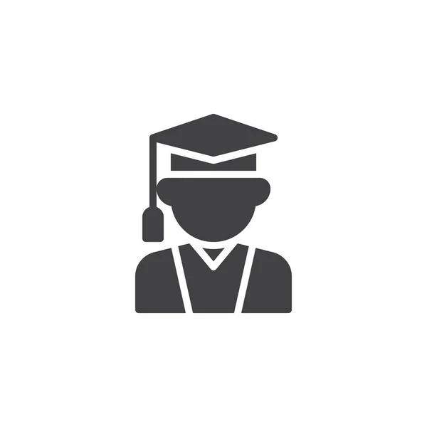 Graduado estudiante vector icono — Vector de stock