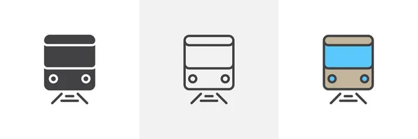 Tren icono ferroviario — Vector de stock