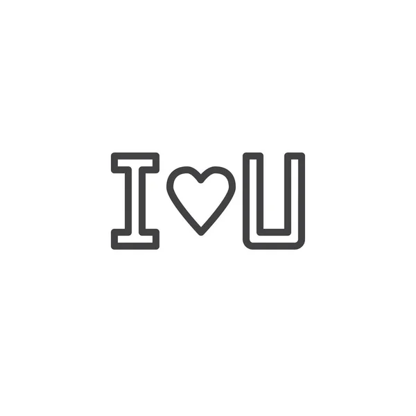 Jag älskar dig ikon — Stock vektor