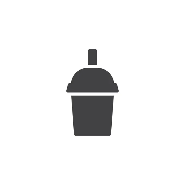 Milk Shake Cup met stro vector icoon — Stockvector