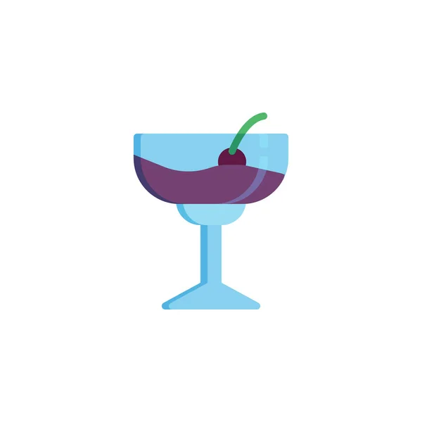 Fresh cocktail drink flat icon — Stock Vector