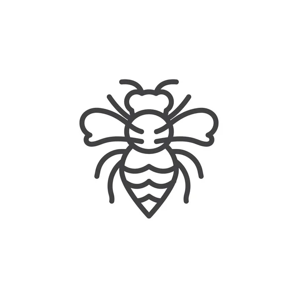 Wasp pests line icon — Stock Vector